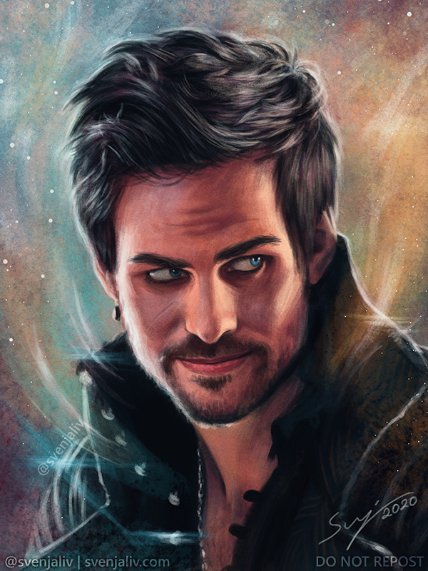 “Yeah, I am devilishly handsome.”A portrait of Killian that I posted on ...