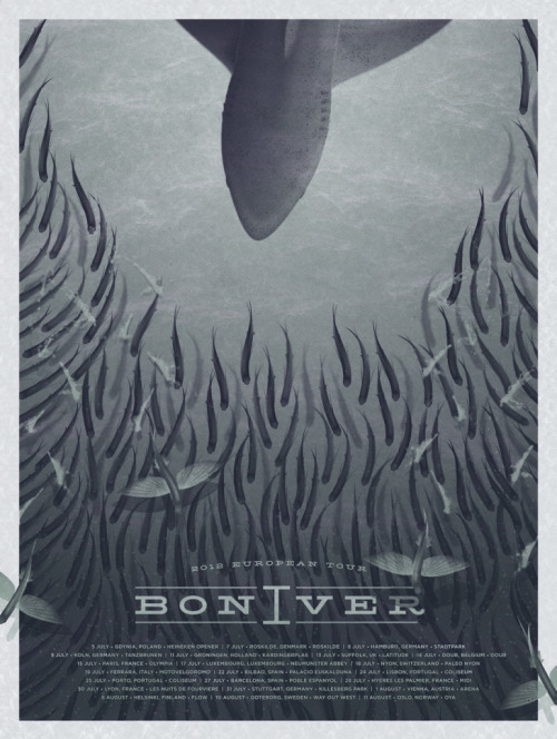 Bon Iver | 2012 European Tour (via 15 Gorgeous Posters by DKNG | Calligritype)