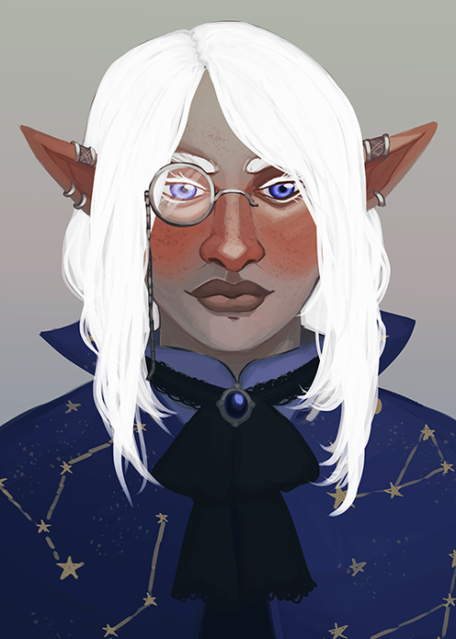 Velaufein, a drow druid of the Circle of Stars and possible future NPC for my homebrew campaign. His
