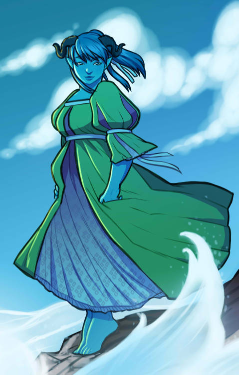 sevenredrobes: mathildedraws: Jester at the seaside I have the most trouble with her, I never like t