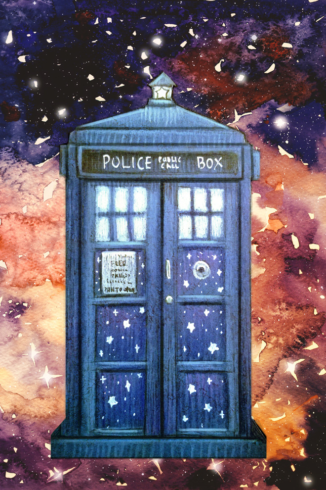 I’m a huge Doctor Who fan and when I don’t know what to draw, I usually find myself drawing Tardis. I think, she is a really cool thing to draw :3