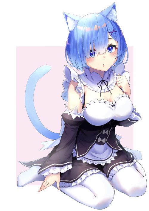    Title: 猫耳レム   Artist: M.とーこつ@リクエスト募集中   Source: pixiv.net/artworks/88285936/Permission: ✔RGDiscor