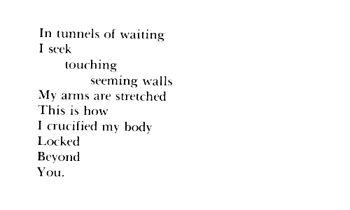 Therese ’Awwad, In tunnels of waiting (tr. Kamal Boullata)