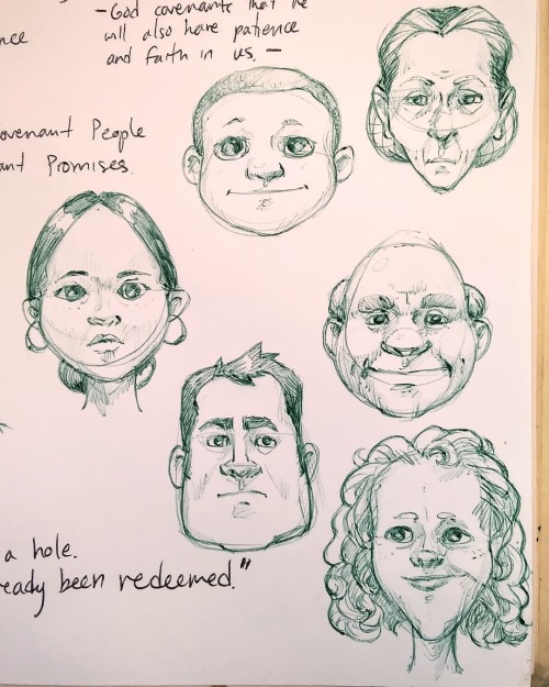 Doodled faces from church the last week or two. posted on Instagram - https://instagr.am/p/CTvcauALa