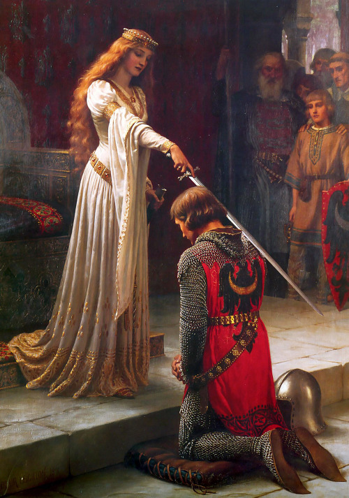 infected:The Accolade, Edmund Leighton, 1901