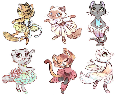 starmaiden777:sharkie-19:Ballerina cats. @lyralumina