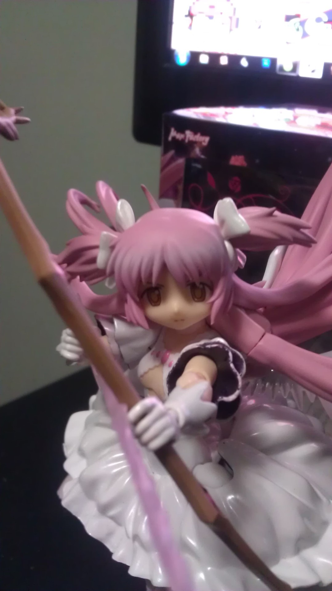 Crappy camera go!  Got my Madoka and she heavy as hell for her size. lol Only one