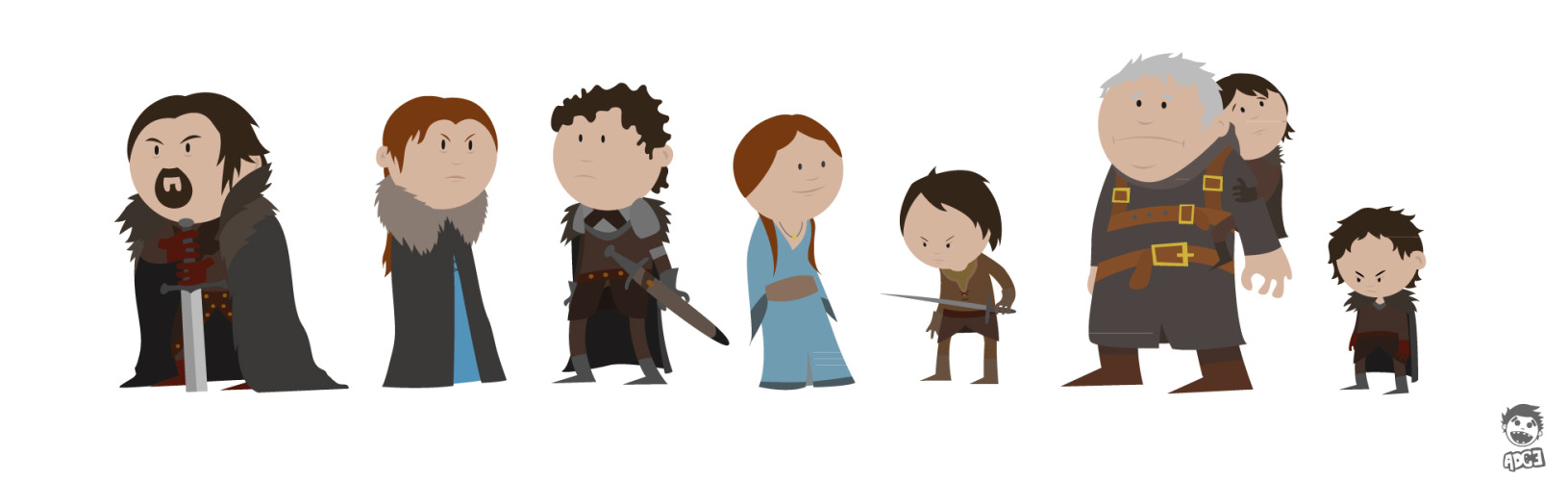 Game of thrones - Eddard Catelyn Robb Sansa Arya Bran Rickon
“Winter is coming”