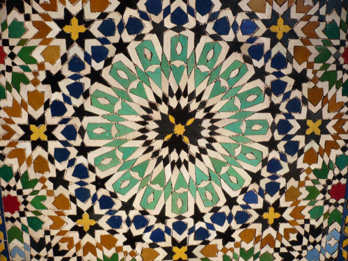 Détail, Medersa Ben Youssef, Marrakech.