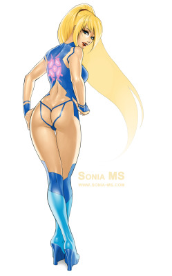 superheropinups:Samus Aran - Sonia Matas