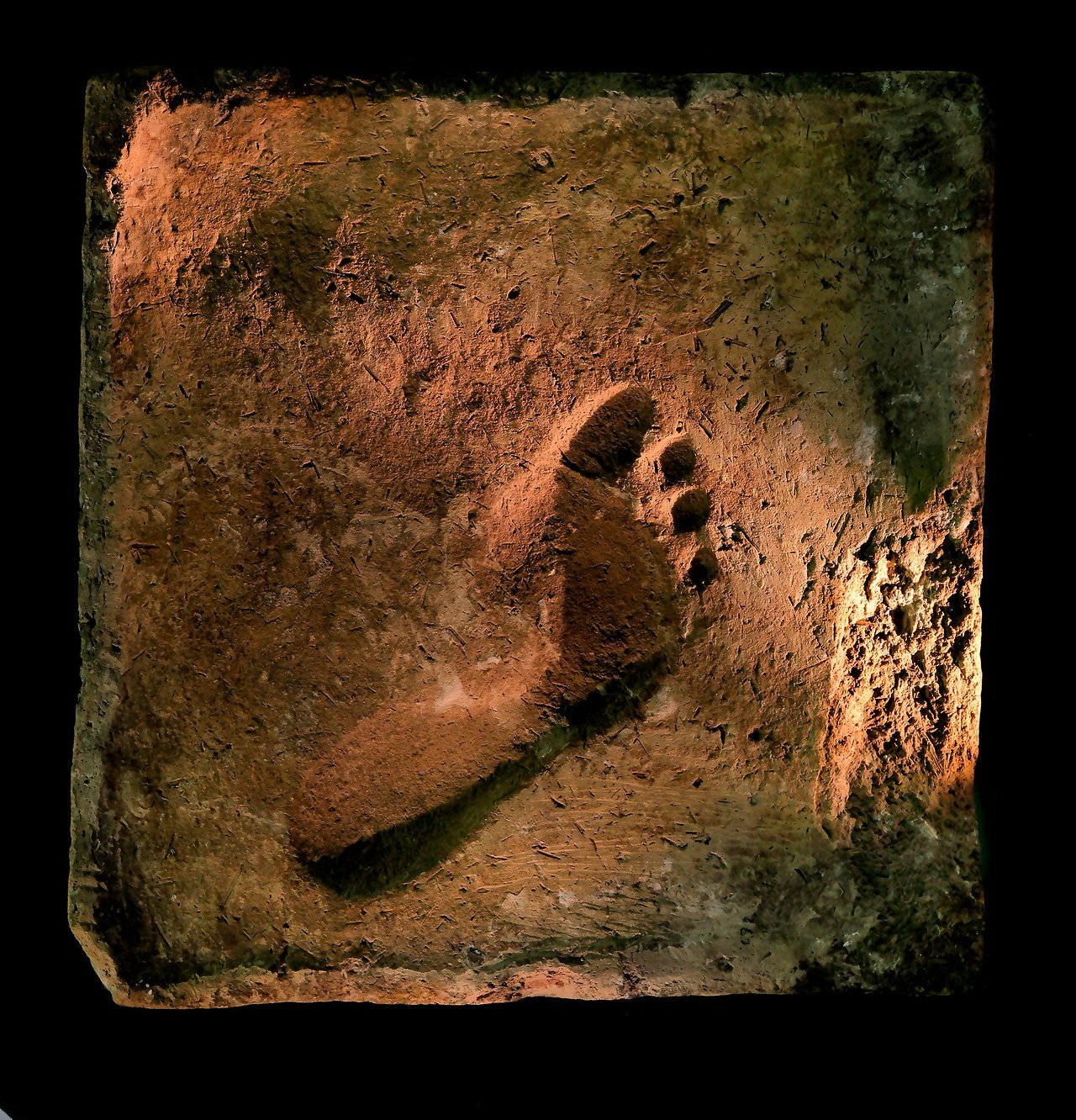 museum-of-artifacts:   A footprint left in a piece of wet mud brick in Ur 4,000 years