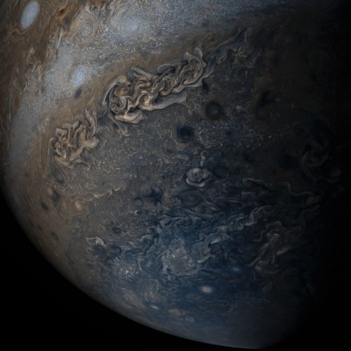 astronomyblog: Images of Jupiter taken by NASA spacecraft Juno Credit: NASA / JPL /  SwRI / MSSS / Gerald Eichstädt / Justin Cowart / Seán Doran   