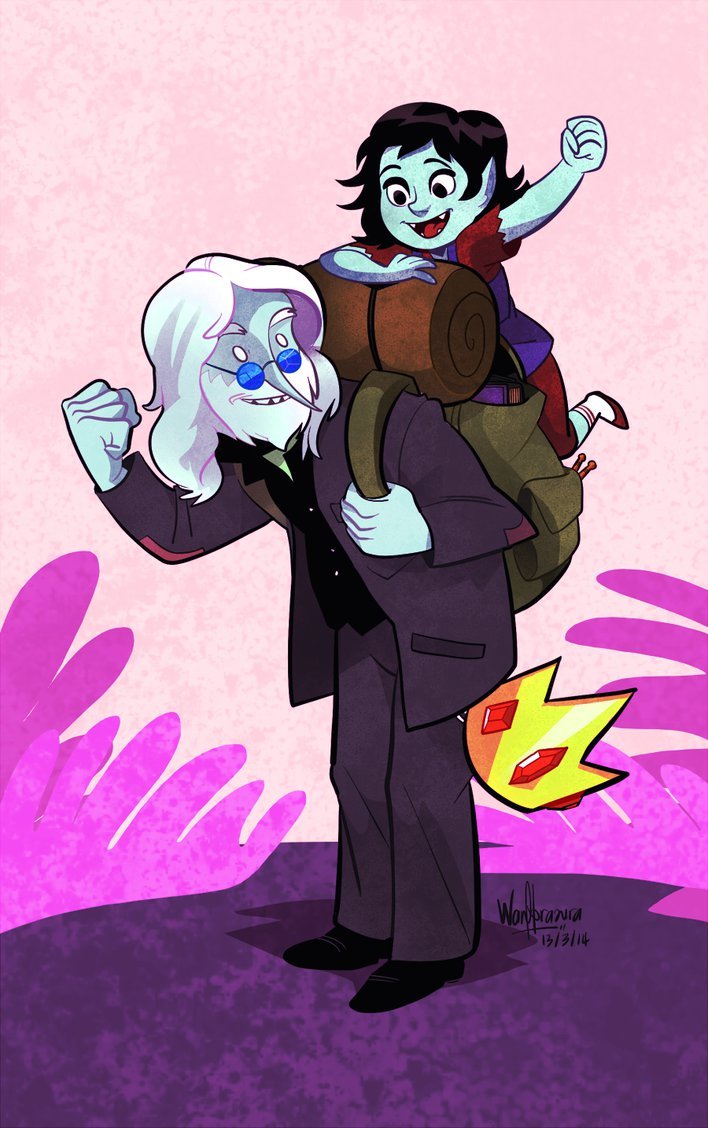 wannorazura:  Simon and Marcy from ‘Adventure Time’! Done for an art trade with