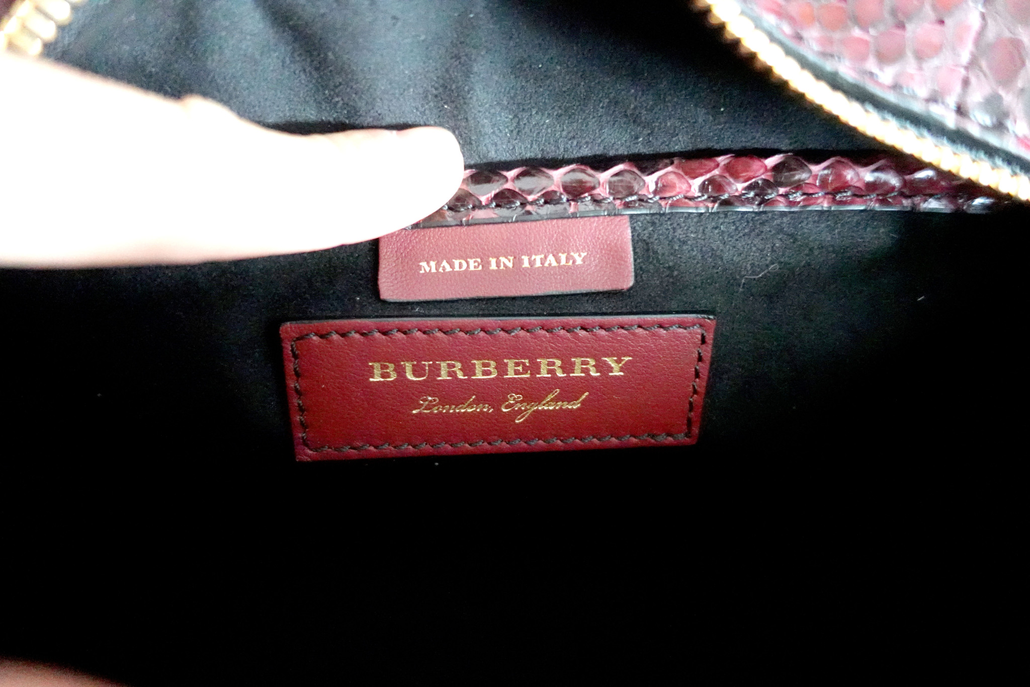 Authentic Burberry Speedy Bag Made in Italy 