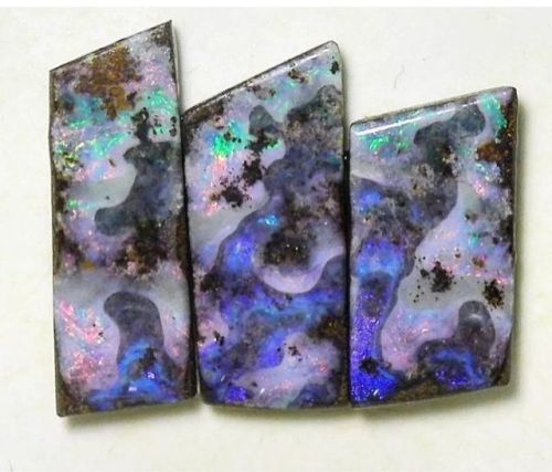 mineraliety: Boulder Opal is so incredible. Love the purple in these via @opaldreaming /////// www.i