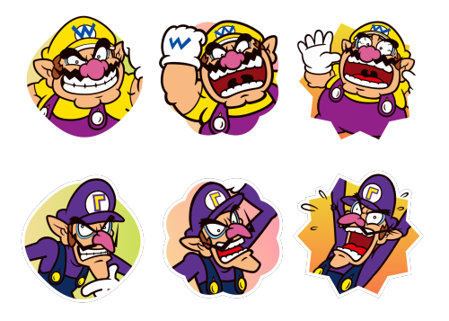 wariofranchisefanblog: The Wario and Waluigi emotes from Mario Party Superstars. After years of wai