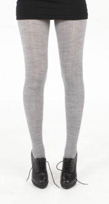 essexeelegs:Pamela Mann Rib Pointelle Tights in grey or black, with 40% wool content.