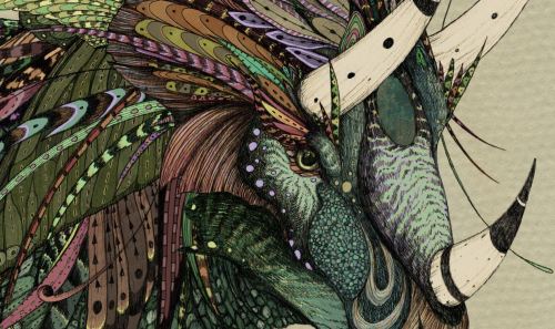Kianna Kilgren - Chasmosaurus, part one of the decorated dinosaurs. Graphite, digital collage. 