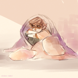  Anonymous: Can you draw Dirk snuggled up in blankets and pillows?  it&rsquo;s a bit like a pillow fort eheh