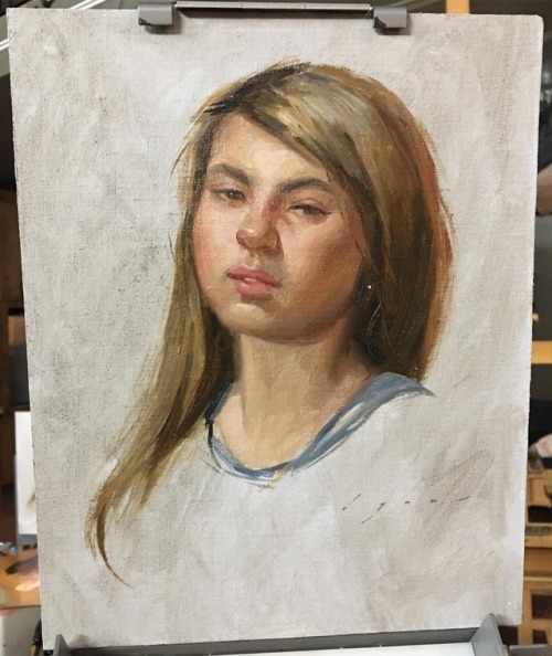 Had a great time painting at Casey Childs’ @caseychildsart studio tonight. 3 hr. session. 8x10