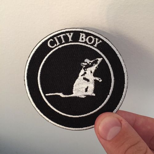 strikegentlyco:RESTOCKED ✨ the city boy patch. 3&quot; iron-on. Get a free random pin or patch f
