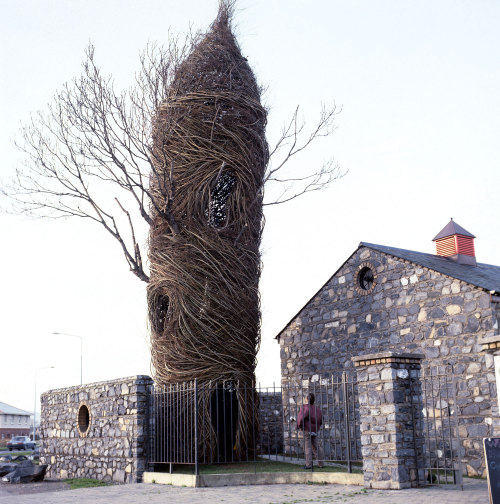 Patrick Dougherty (American, b. 1945, OK, USA) - 1: Spinoffs, 1990 (DeCordova Museum and Sculpture P