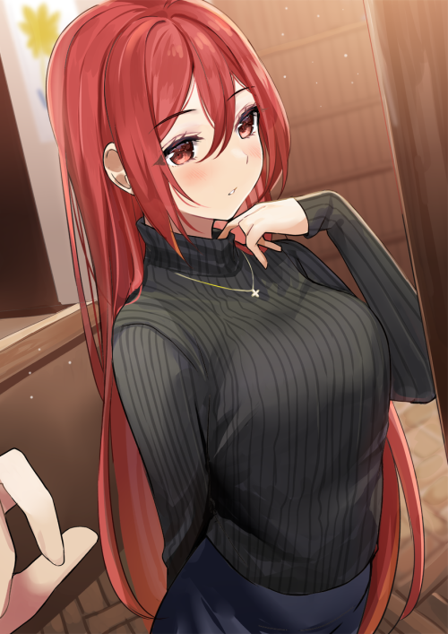 cute-girls-from-vns-anime-manga:   「あー昨日のお客様…？こんにちは」