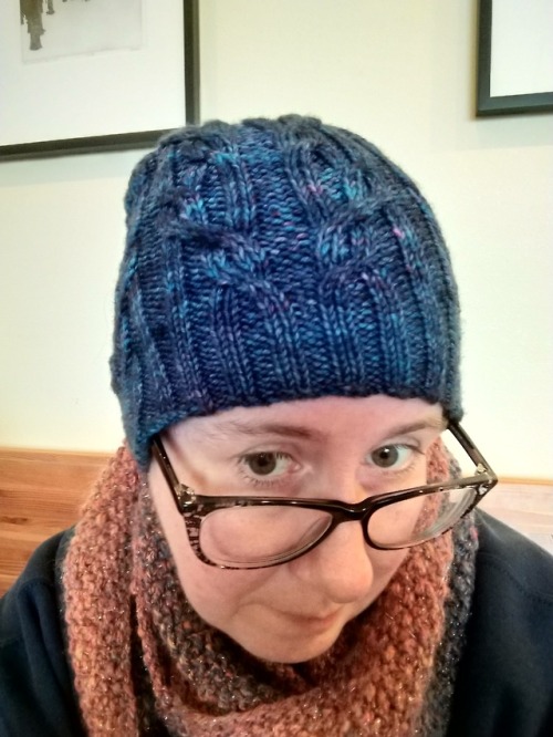 epersonae: I made this very cool hat because @ruffboijuliaburnsides reblogged a KAL (knit-a-long, fo