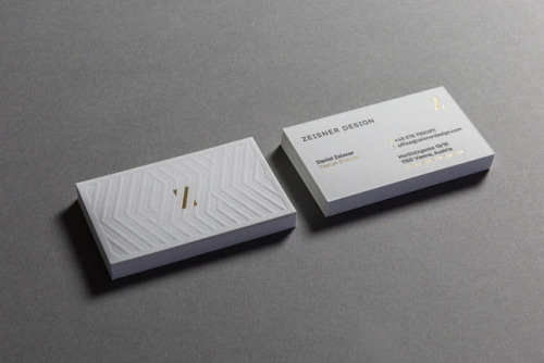 Sophisticated business card for product designer Daniel Zeisner, by Matthias Kronfuss studio