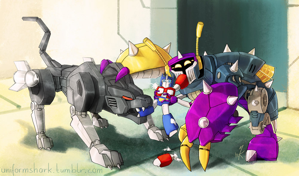 uniformshark:  First commission for simonbitdiddle Ravage and Bob C: 