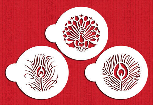 Peacock Cookie Stencil Set for Cookies, Cakes &amp; Cupcakes - LilyBearLane