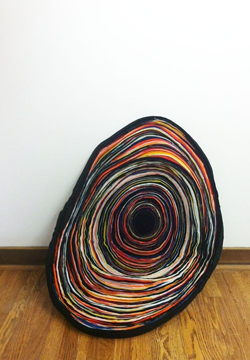 red-lipstick:  Andrea Myers (b. 1979) - 1: Drip Drop, 2012  Sculpture: Layered Fabrics