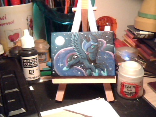 aeritus-art:  Lil Luna CanvasAcrilic on canvas 5x7 cmLuna © HasbroArt © Aeritus  LOVE THOSE TINY CANVAS <3 I NEED TO DO MORE