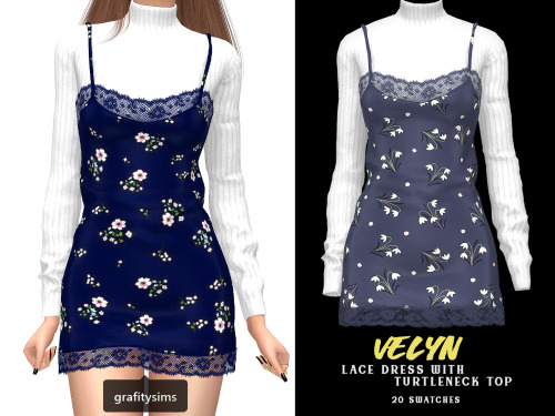 Includes 4 items:Giselle ACC Denim Jacket (25 swatches) [ DOWNLOAD ] ;Velyn Lace Dress with Turtlene