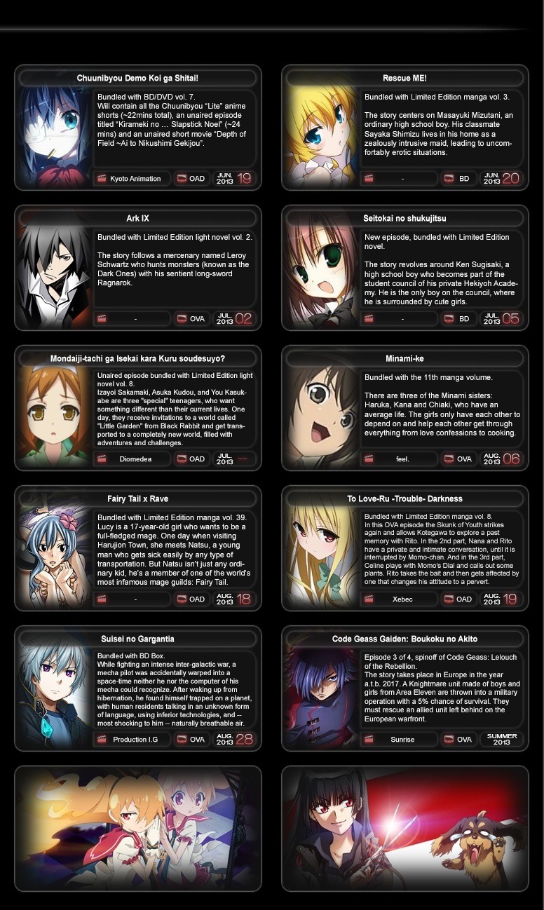 sirnucleose:   Summer Anime 2013 (x)Open the image in a new tab and you’ll be able