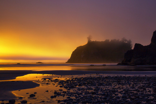 Sunset at Ruby Beach by svetlana56 on Flickr.