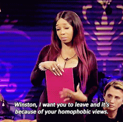 yungbara:  gaycommunion:  Tiffany let’s Winston know his bigoted views won’t fly (x)  queen of the gays 