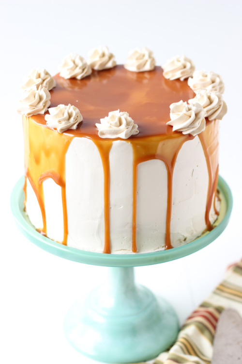 confectionerybliss:Spiced Apple Cake with Salted Caramel Frosting | Blahnik Baker