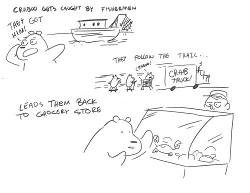 wedrawbears:  CAPTAIN CRABOO development drawings part 1 