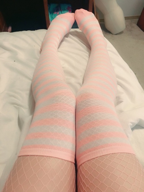 michellethebunbun: These new thigh high socks are so cute
