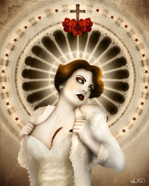 asylum-art:  Aunia Kahn Art Born in 1977 in Michigan, Aunia Kahn is a self taught figurative artist who began creating art as a therapeutic response to a difficult upbringing. Kahn’s works combines many disciplines, wrapping them into a hybrid art form