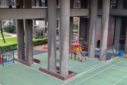 scavengedluxury: Concrete jungle gym. Barbican, London, March 2014.