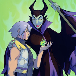 malefishe:  Maleficent + Riku and Cinderella