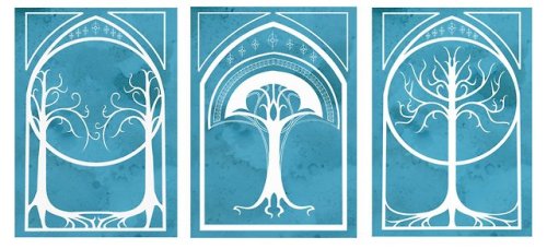 elvenforestworld: Trees of Middle Earth - Tolkien Tree Motifs by Dancingheron