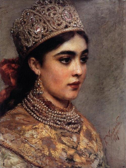 artist-kmakovsky: Boyaryshnya, 1890, Konstantin Makovskywww.wikiart.org/en/konstantin-makovs