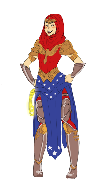 flowercrownprincess:valentines gift for the princeling hehmuslim wonder woman was jay’s idea and i b