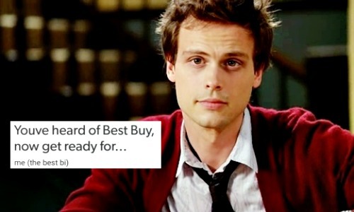 lesbianclaryfray - bisexual Spencer Reid + tumblr text posts