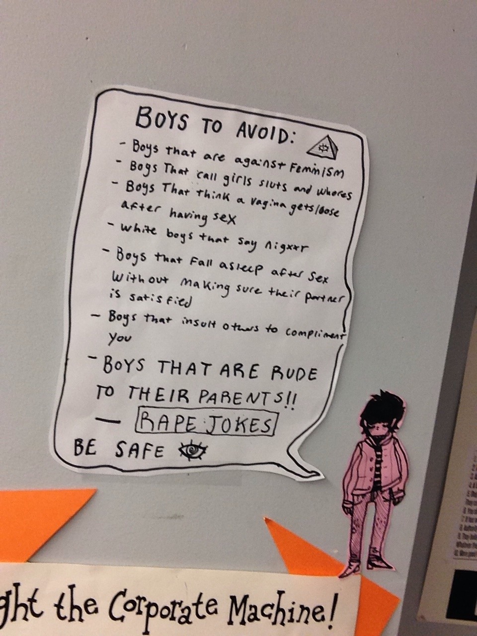 sofa-kills:  made and posted these all over my school… my gender study’s teacher