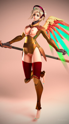 daintydjinn:  Decided to test Mercy’s Fortune skin and really liked the outcome, so I figured I’d share it with y’all. [Higher Quality]Also, her new skin is absolutely amazing! 10/10 worth 3000 coins.