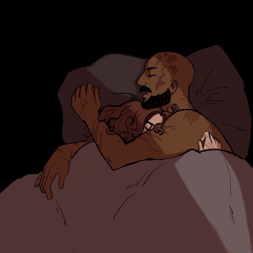 The real reason lambert is a grump is because each morning he has to leave the nice warm pillow of coen’s chest #the witcher#witcher netflix#coen#lambert#lambco #coen x lambert